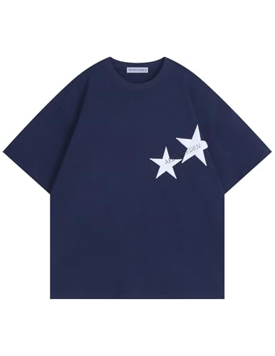 Aelfric Eden Star Graphic Tees Unisex Oversized Tshirts Casual Summer Baggy Streetwear Tops