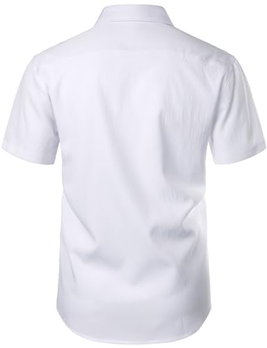Image of JEMITOP Mens Stretch Wrinkle Free Texture Shirts