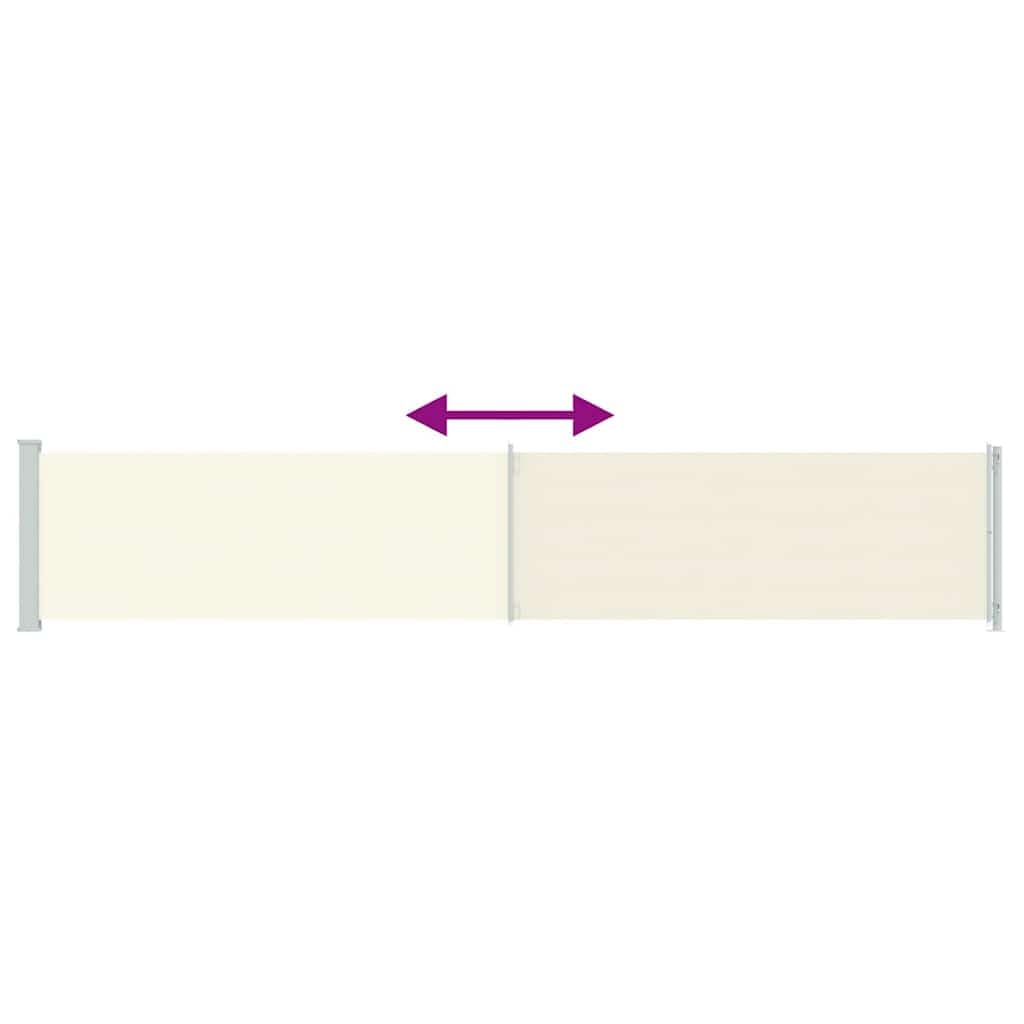 vidaXL Tenda Laterale Retrattile per Patio 117x600 cm Crema