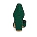 Allegra K Women Ankle Tie Chunky Heel Pointed Toe Dress Dark Green Pumps 10 M US
