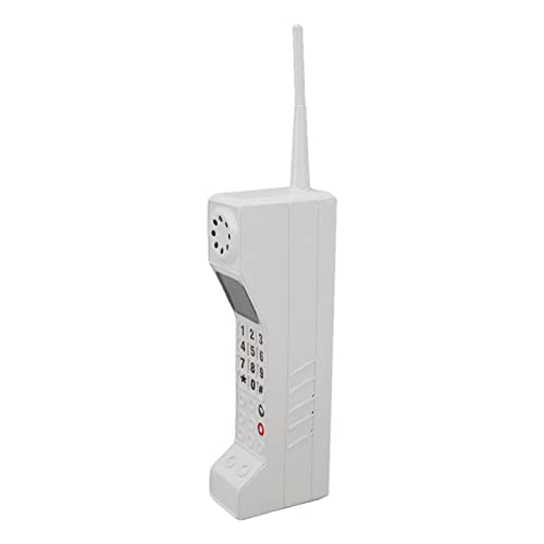 Jauarta Retro Cellphone Model, Old Fashioned Cellular Phone Model, Stable and Durable Ornament Vintage Simulation Photographic Props for Home Stage (White)