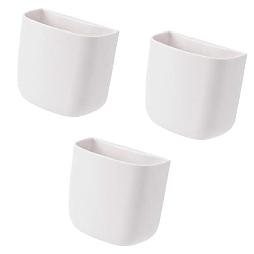 Caixa de armazenamento de controle remoto TOPBATHY com 3 peças, suporte de parede, suporte para carr