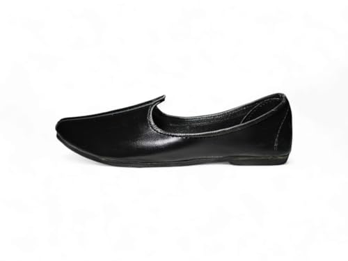 Image of Elite Men's Ethnic Mojari Black Premium Handmade Traditional Footwear