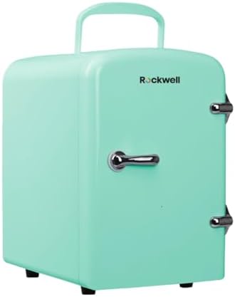 ROCKWELL 4L Car Mini Cooler & Warmer (Green) – AC/DC Portable Thermoelectric Fridge for Travel, Drinks & Skincare | Also Ideal for Home Use
