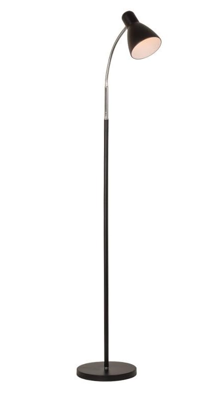 Luminária de Chão Curva Articulada Preta