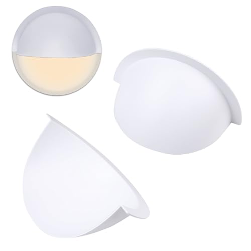 Xadnitu 4 Pieces Recessed Lighting Half Shades Opaque Recessed Light Covers Compatible with 6 Light Fixture for Softening Reducing Diffusing Harsh Ceiling Lighting