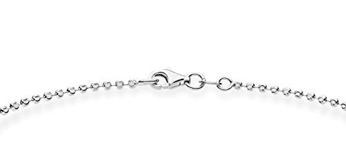 Miabella 925 Sterling Silver Diamond-Cut Infinity Beaded Ball Chain Anklet Ankle Bracelet for Women Teen Girls, Choice White or Yellow 9, 10 Inch Made in Italy