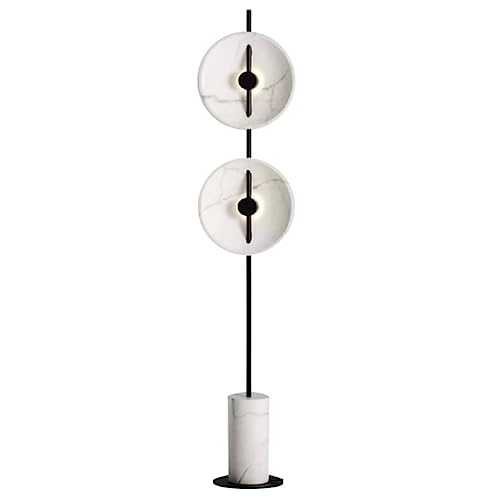 Lampadaire chambre et salon en marbre blanc pour coin lecture