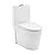 Swiss Madison Well Made Forever SM-1T254HB, St. Tropez One Piece Elongated Toilet Dual Vortex Flush, Black Hardware