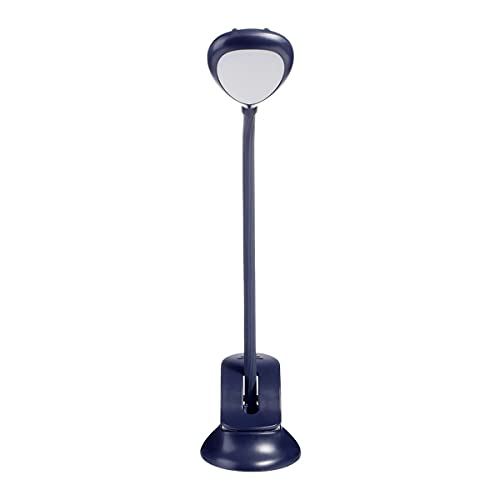 QEGY Enfant Lampes de Bureau LED à Pince, Sans Fil Dimmable Lampe De Lecture Rechargeable, 2 Couleurs USB Enfant Lampe de Chevet Tactile avec Charger Le Téléphone, Flexible Liseuse De Lit,Bleu Cover