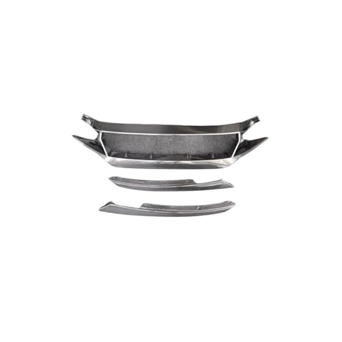 Rejilla de malla inferior for parachoques delantero de coche, de fibra de carbono real FK7, compatible con Honda Civic Racing Grills, accesorios, 2016-2021