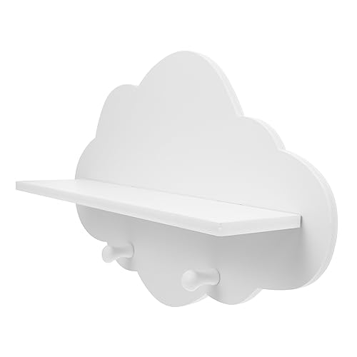 iplusmile Estantería Flotante de Madera Forma de Blanca Balda Resistente para Pared Fácil de Instalar para Decorar Habitaciones Infantiles y Almacenar Objetos Pequeños