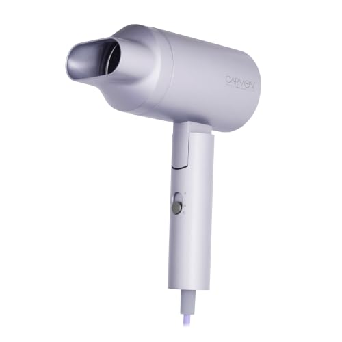 Image of Carmen C81220PUR Serenity 2000W Ionic Hair Dryer with Foldable Handle, 2 Speed Settings, Cool Shot Function, Purple