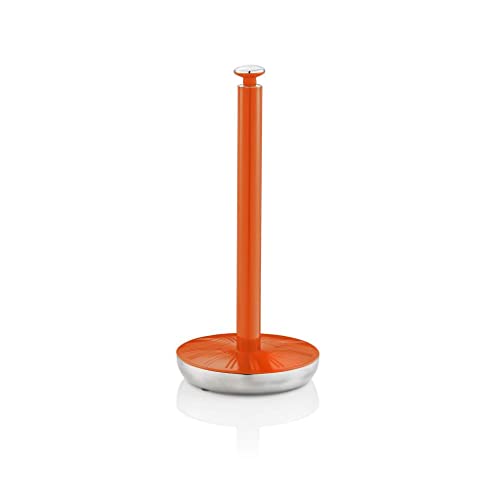Swan Retro Kitchen Towel Pole and 6 Cup Mug Tree, Weighted Base, One Size, Orange