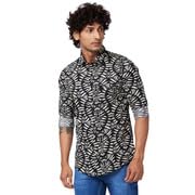 Image of Spykar Men's Regular Fit N /A Full Sleeve Printed Casual Shirts