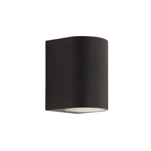 PRIOS Lámpara de pared exterior Tetje (Moderno) en Negro hecho Aluminio (1 llama, GU10) lámparas para aplique lámpara LED exterior/fachada