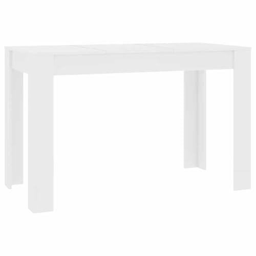 Mesa de comedor blanca rectangular de 120 x 60 cm en madera de ingeniería 4