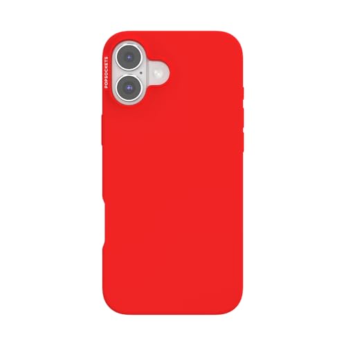 Image of POPSOCKETS iPhone 16 Plus Case Compatible with MagSafe, Phone Case for iPhone 16 Plus, Wireless Charging Compatible, Case Only - Rosso