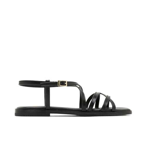 Porronet Sandalia Plana De Piel Bonnie Negro