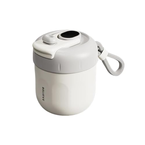 Botella Botella de agua térmica de acero inoxidable para vaso, termo inteligente, termos y tazas de café de 320 ml para alimentos fríos y calientes (C, 12.6X8.5cm)