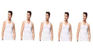 Dixcy Men's Cotton Sleeveless Vest White Set of 5 pc-image-1