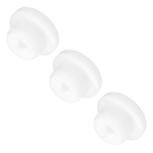 Image of MECCANIXITY 3pcs T-Shaped Silicone Plugs 18mm 11 /16 Inch Dia Snap in Plug Hole Seal Cover Round Rubber Stopper for Kitchen Rubber Bulkheads Waterproof Sealing Plugs White