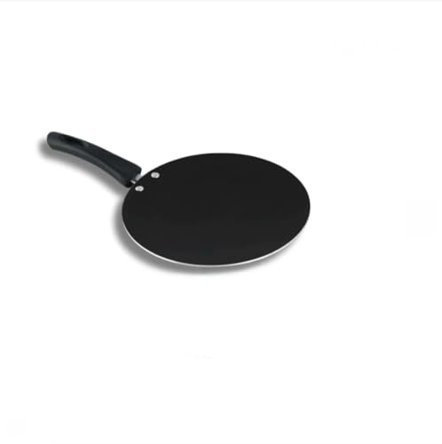 Image of Non-Stick Concave Tawa 25 cm 3mm Thick Heavy Base Induction & Gas Compatible Black Series Multi-Purpose Flat Pan for Roti, Chapati, Paratha, Dosa, Uttapam