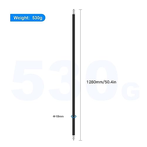 Image of Soonpho 50 inch Extension Grip Boom Arm for Heavy Duty C Stand,Solid Grip Pole with 1 /4 & 3 /8 Thread for Softbox,Reflector,Umbrella,Flags, Diffusion and Other Studio Photography Equipments(Black)
