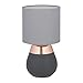 Produktbild Relaxdays Nachttischlampe Touch dimmbar, moderne Touch Lampe, 3 Stufen, E14, Tischlampe, HxD: 32,5 x 18 cm, grau-kupfer