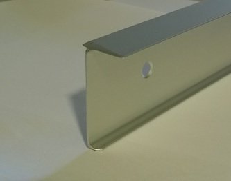 FMK kitchen worktop corner square joint q3 profile, 40mm high, satin 3mm radius