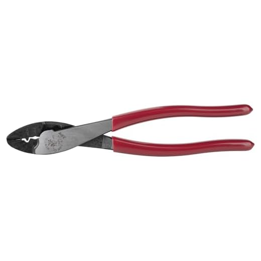 Klein Tools 1005 Cutting / Crimping Tool for 10-22 AWG Terminals and Connectors, Terminal Crimper for Insulated and Non-Insulated Terminals