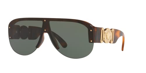Versace Man Sunglasses, Tortoise Lenses Injected Frame, 48mm