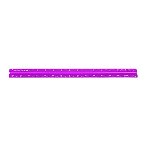 Image of Alumicolor Aluminum Engineer Metric Solid Drafting Scale, 30 Centimeter, Purple