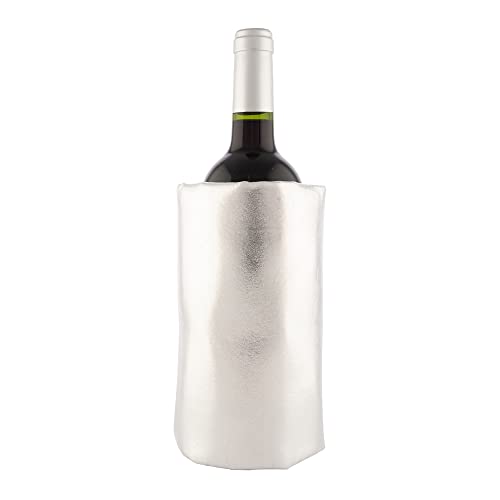 (2 Unidades) Funda Enfriadora de Vino Vino Plateada