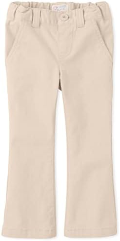 The Children's Place girls And Toddler Bootcut Chino School Uniform Pants, Bisquit Single, 5T US