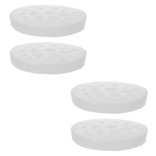 jojofuny 4pcs Silicone Resin Rock Molds for Crafting, Sturdy Cobblestone Pebble Shape Moulds, Easy to Use for Handmade Fondant Creations and Birthday Decorations