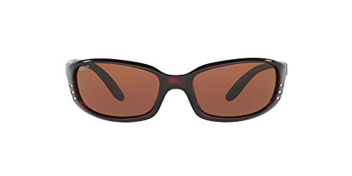 Costa Del Mar Men's Brine Oval Sunglass Readers, Tortoise/Copper Polarized C-Mate-580P, 59 mm + 2.5