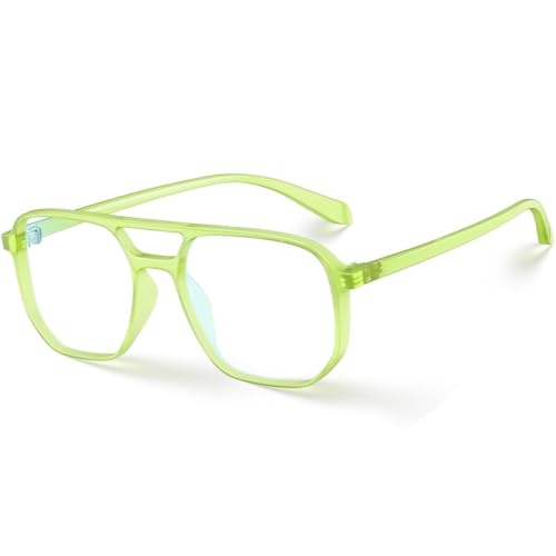 Image of VISOONE TR90 Blue Light Blocking Glasses Women Men Aviator Anti Eyestrain Computer Gaming Glasses Marion