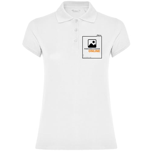 Polo Personalizado para Mujer – 100% Algodón Piqué 200 g/m² – Manga Corta – Personaliza con Tu Texto o Logo – Ideal para Trabajo o Eventos
