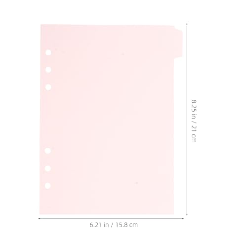 Intercalaires A5 polypropylène rose pour bloc-notes à onglets - 4