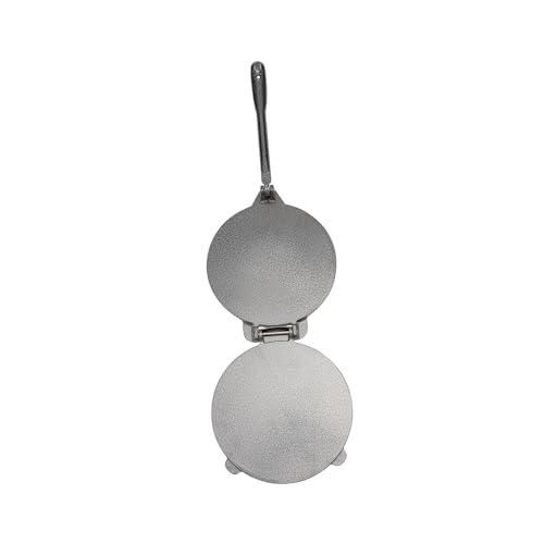 HAKIDZEL Round Shape Tortilla Maker Press Tool Aluminum Press for Tortillas Shells Dumplings and Empanadas Rustproof Kitchen Gadget Silver Finish