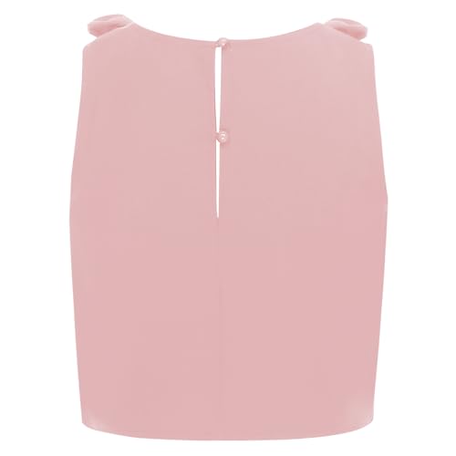 Kids Girl's Sleeveless Floral Crop Top Formal Party Vest Tank Summer Cami Tops2