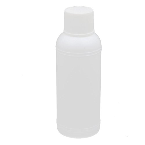 Aexit 30ml Capacity gauge HDPE Plastic Bottle White DIY Round Bottle w Cover