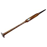 Practice Chanter for Bagpipes with 2 Reeds - Chanter for Beginners & Intermediate Players (Brown Silver - Black Tip)