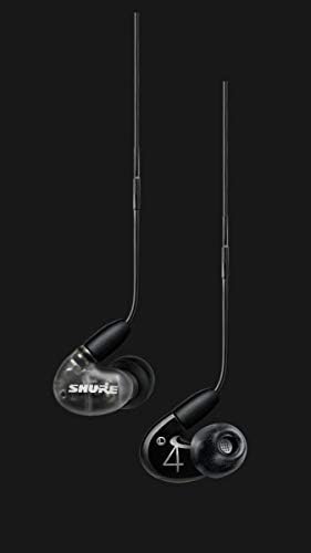 Shure AONIC 4 Wired Sound Isolating Earbuds, Detailed Sound, Dual-Driver Hybrid, In-Ear Fit, Detachable Cable, Durable Quality, Compatible with Apple & Android Devices  Black