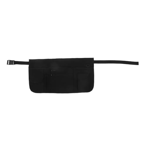 Tablier de service noir en tissu Oxford résistant avec compartiments pour homme et femme