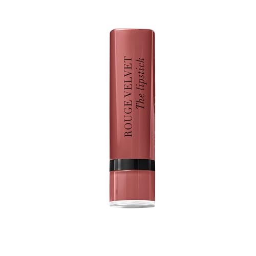 BOURJOIS - Rouge À Lèvres Rouge Velvet The Lipstick 49 MACA'ROSE - Ultra Pigmenté - Fini Mat Intense - Longue Tenue 24H - Applicateur Précis - Sensation Lèvres Nues