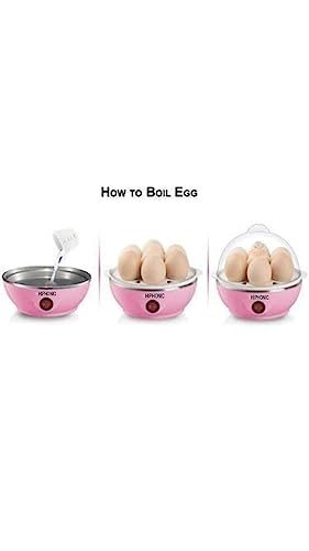 Image of HIPHONIC Egg Boiler Electric Automatic Off 7 Egg Poacher For Steaming, Cooking Also Boiling And Frying.. (Multi Colour, 400 Watts) (SINGLE LAYER)