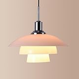 Lámpara colgante de diseño exquisito con triple pantalla de cristal opal y detalles en aluminio dorado o cromo. Se destaca por su estética refinada y su diseño especialmente pensado para ofrecer una iluminación suave, sin deslumbramientos. Añade elegancia y sofisticación a tus espacios interiores con esta exclusiva lámpara colgante. ** Admite bombilla E27 G45 - No incluida**