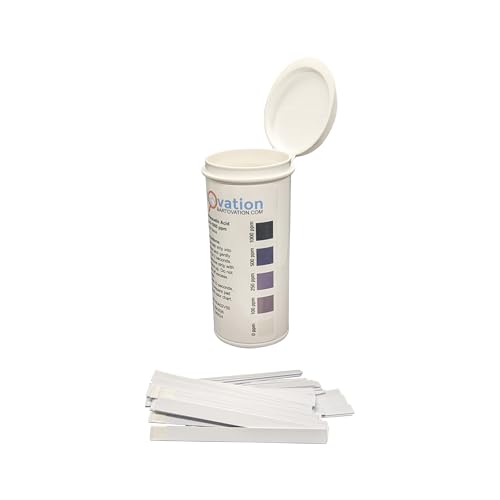 Peracetic Acid Test Strips, High Level, 0-1000 ppm [Vial of 50 Strips]